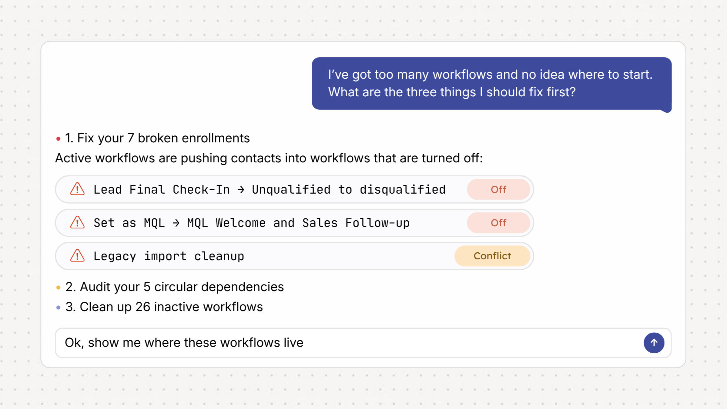 Ask Howly - Ask about your workflows Ask Howly - Ask about your workflows