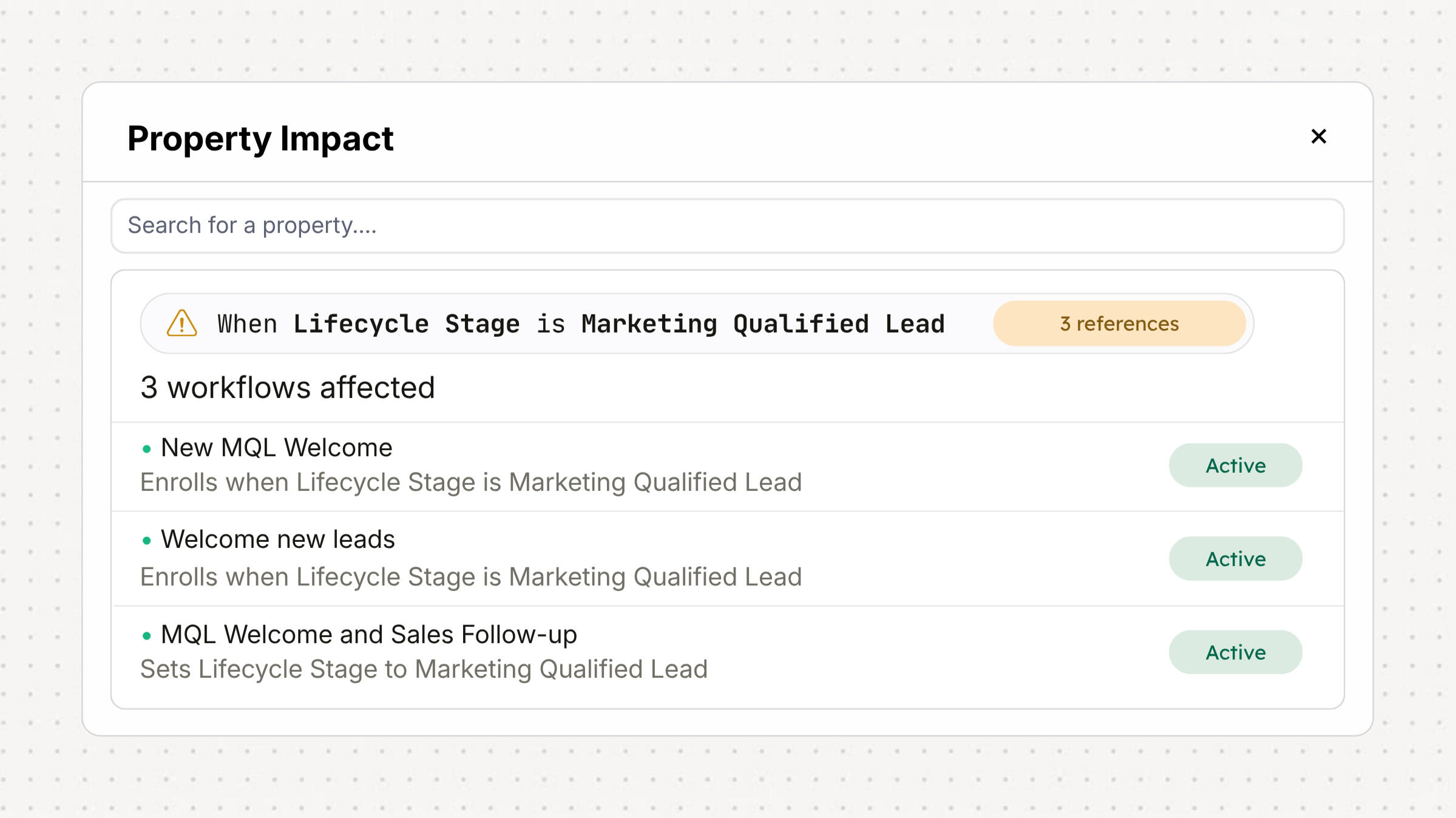 Howly HubSpot Workflow Map - Preview Change Impact Howly HubSpot Workflow Map - Preview Change Impact