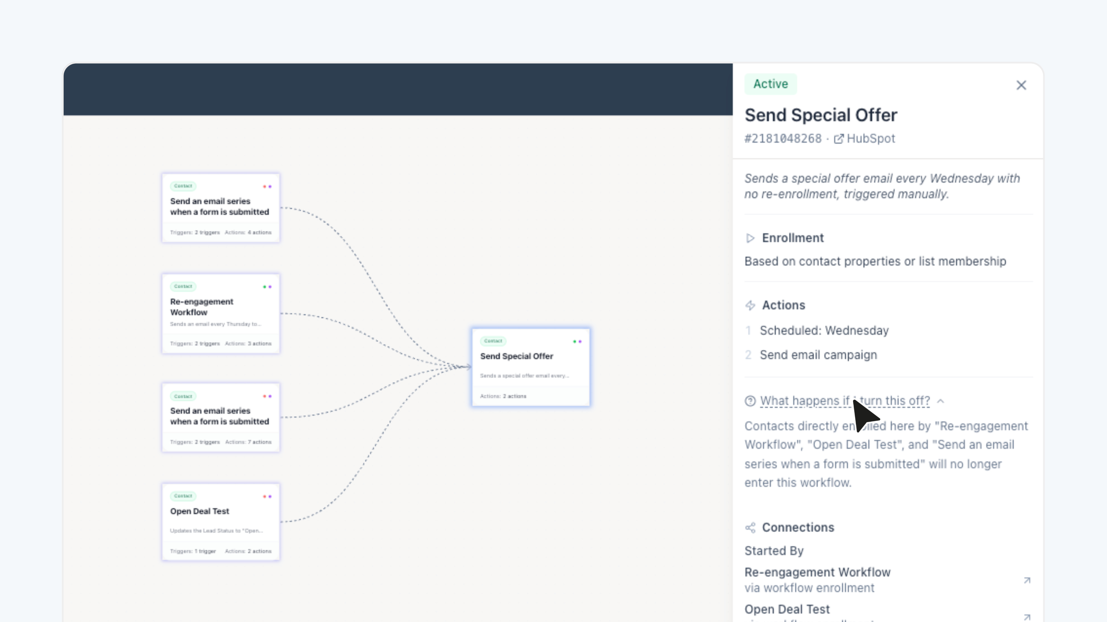 Map workflow connections