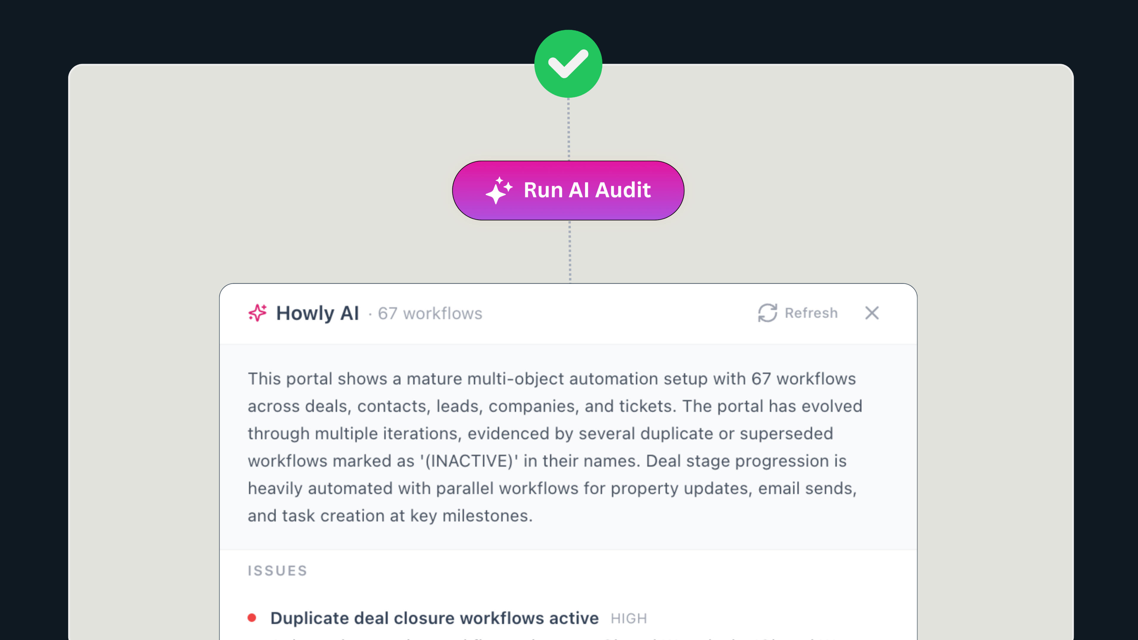 Howly AI Agent Governance - HubSpot Workflow Visibility for AI-Built Automations Howly AI Agent Governance - HubSpot Workflow Visibility for AI-Built Automations
