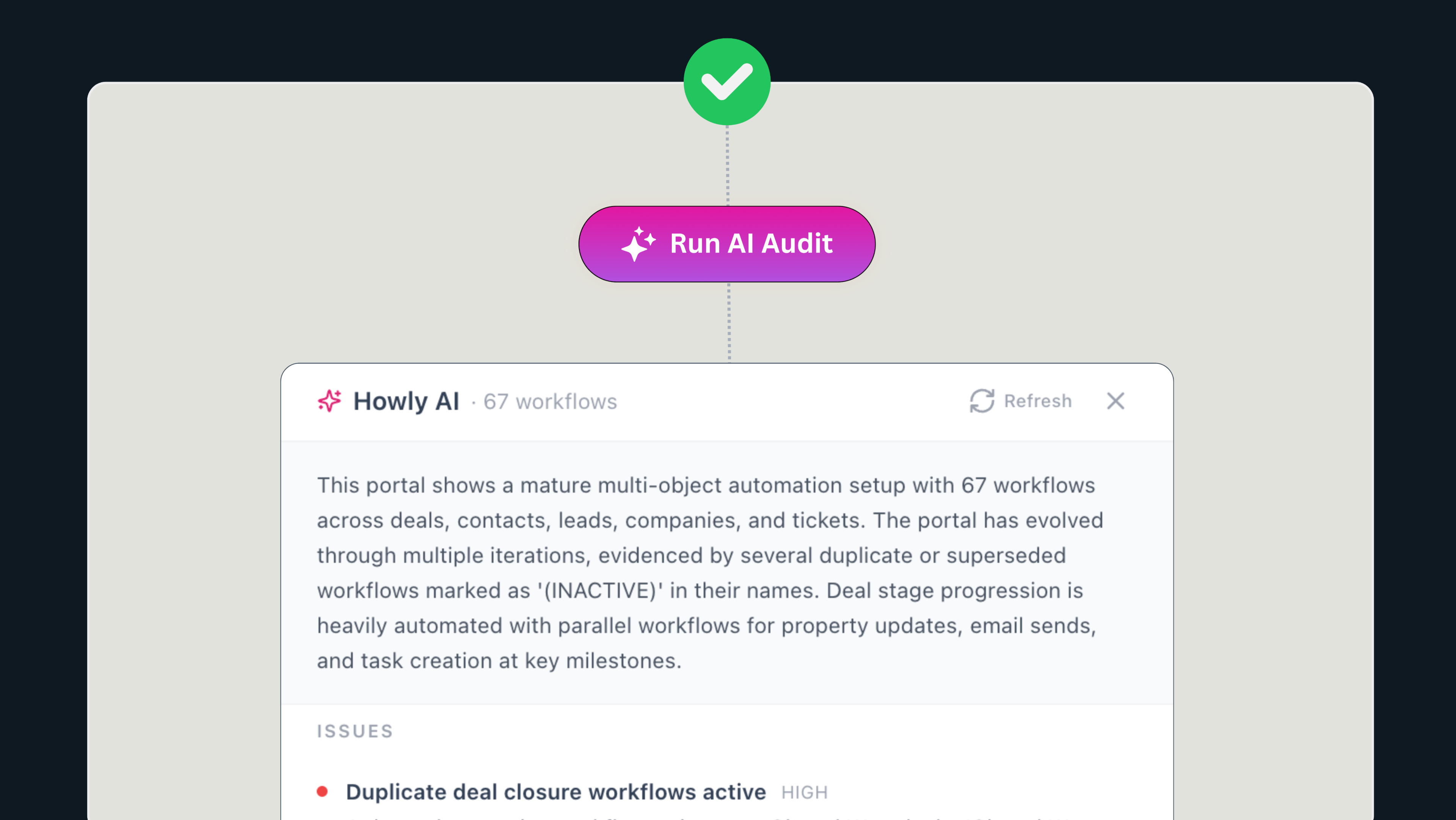 Howly AI Agent Governance - HubSpot Workflow Visibility for AI-Built Automations Howly AI Agent Governance - HubSpot Workflow Visibility for AI-Built Automations